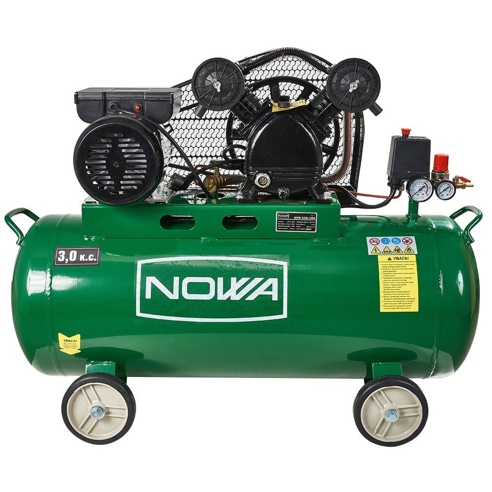 Пасовий повітряний компресор NOWA KPN 420-100, 100 л, 2,3 кВт, фото 1