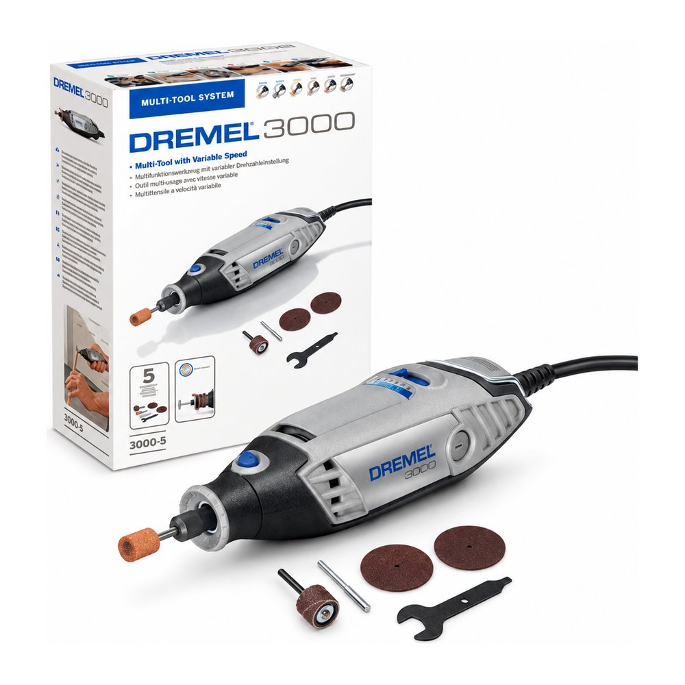 Гравер Dremel 3000-5 F0133000JX, 130 Вт, 10 000–33 000 об/хв, 5 насадок, фото 1