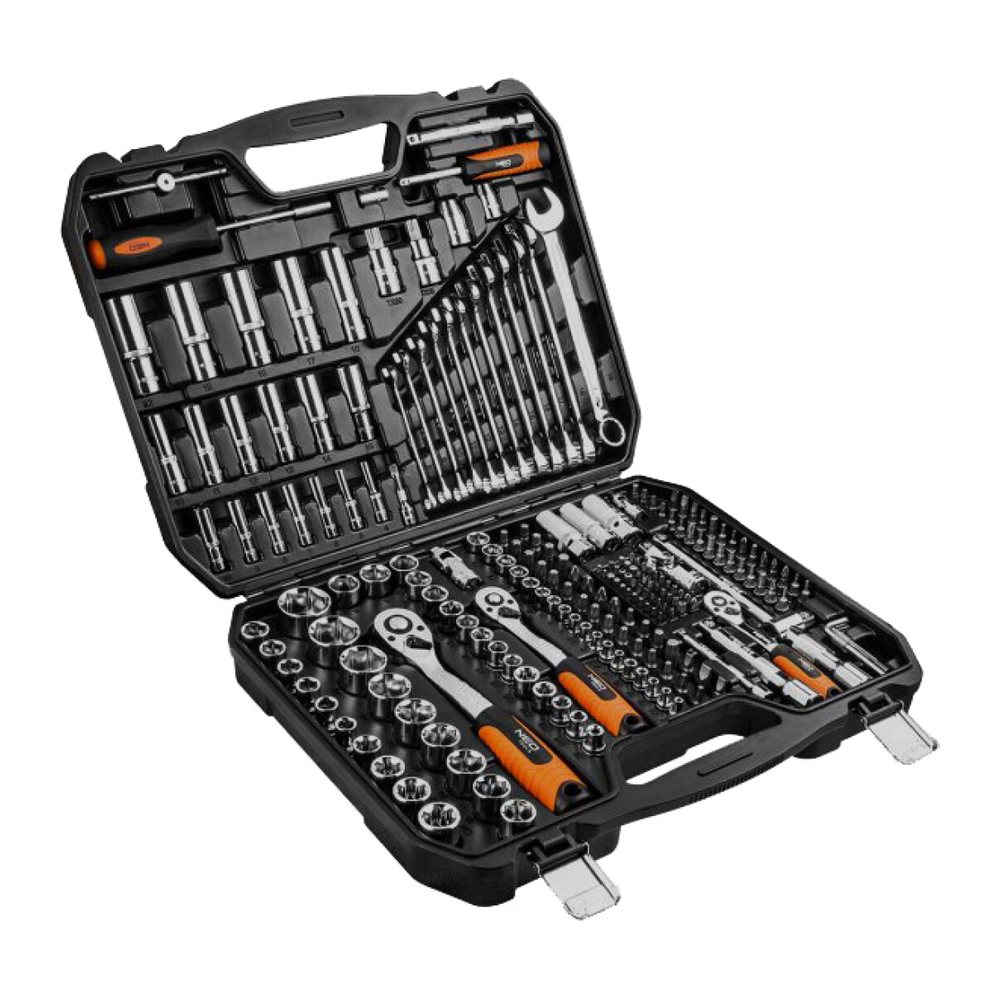 Набір інструментів NEO Tools 08-671, 219 предметів, 1/4″, 3/8″ і 1/2″, фото 1