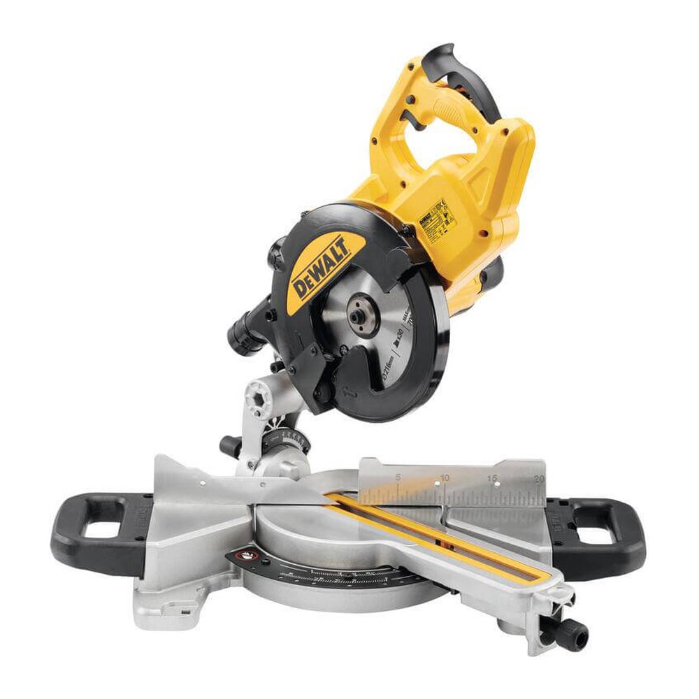 Торцювальна пила DeWalt DWS774 із протяжкою, 1400 Вт, 216 мм, покажчик XPS, фото 1