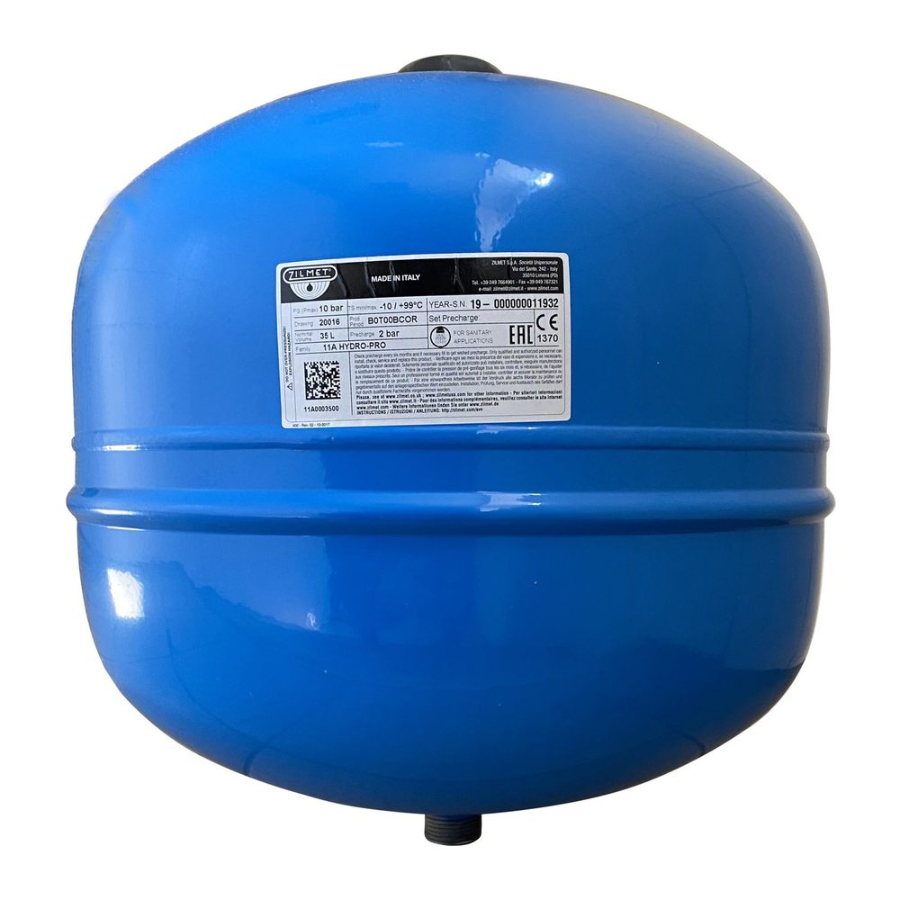 Мембранний бак Zilmet Hydro-Pro 35, 35 л, 10 бар, G 1, фото 1