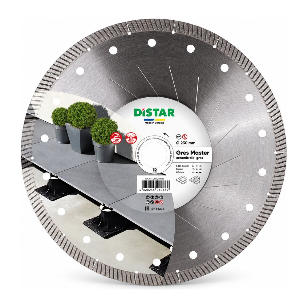 Алмазний диск Distar Gres Master 81120528026, 230 × 1,6 × 22,23 мм, для керамограніту, фото 1