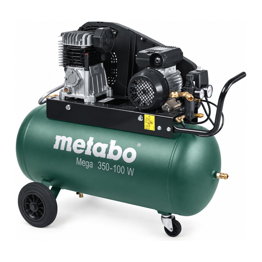 Пасовий компресор Metabo Mega 350-100 W, ресивер 90 л, 2,2 кВт, фото 1